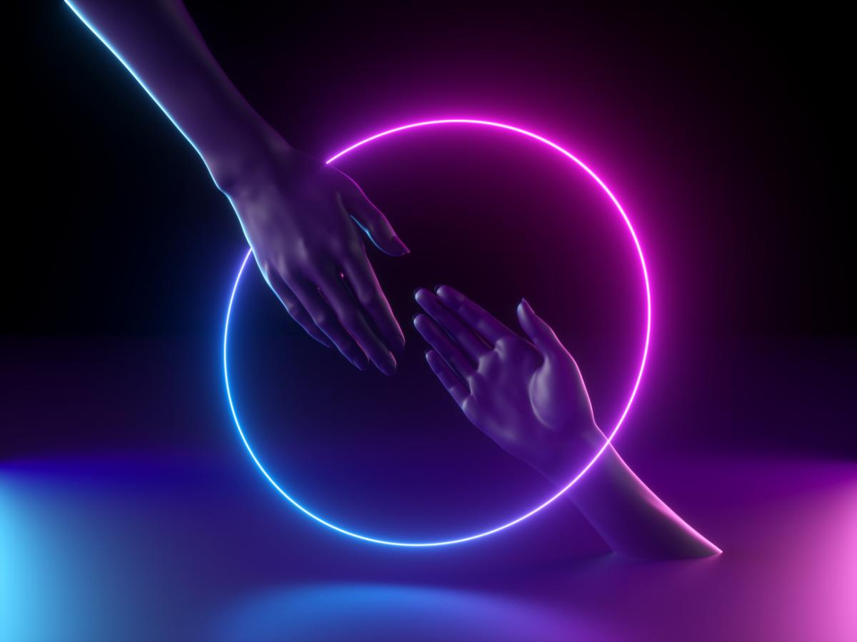 Fondo digital azul brillante